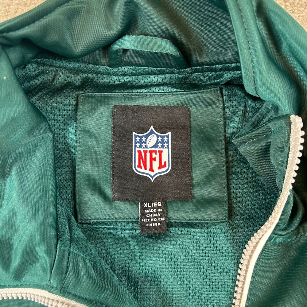 Vintage NFL Philadelphia Eagles Men's XL Track Jacket Green Full Zip Mesh Lined - Picture 6 of 16